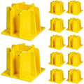 Pack of 12 Guardrail Base Boot for Temporary Railing Systems Yellow, Safety Ba