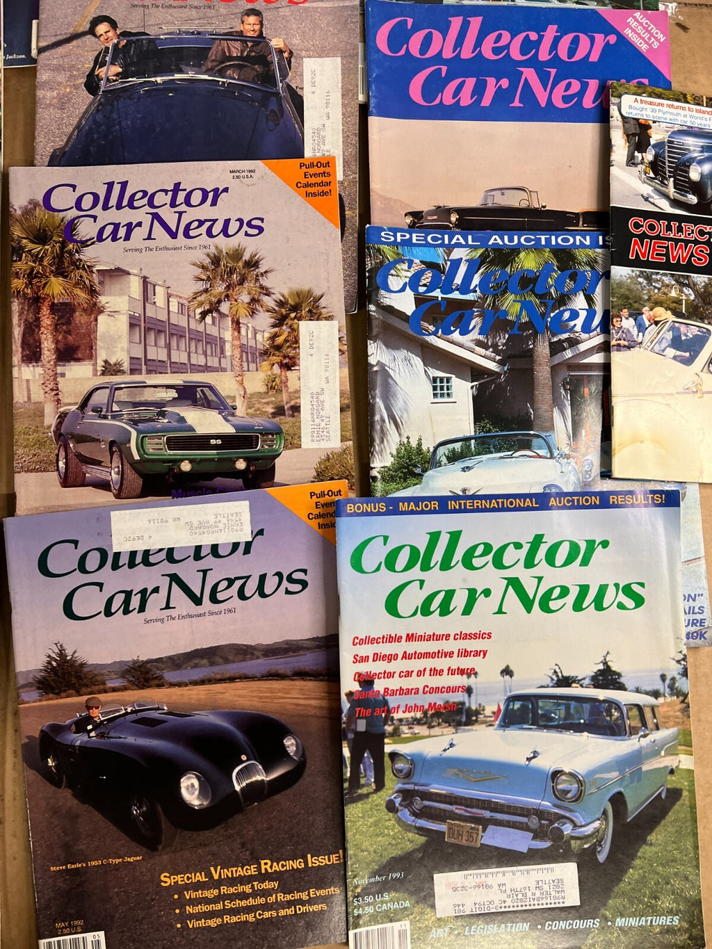Lot of 21 Issues of Collector Car News Vintage Magazine 1990's