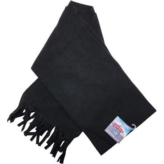 MSRP $108 Winterlace 48 Pack Winter Scarves Men Women Black, Warm Winter Fleece