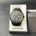 Armitron 20/5490TI Men's Day/Date Black Bracelet Watch MINOR FLAW BACK SEE PH