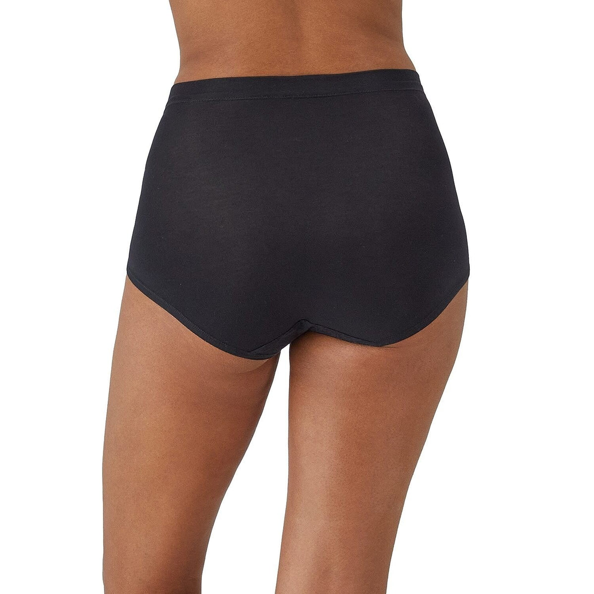 NWT Bali Breathe XL/8 Black Cotton Modal Lace High Rise Brief DFCLBF