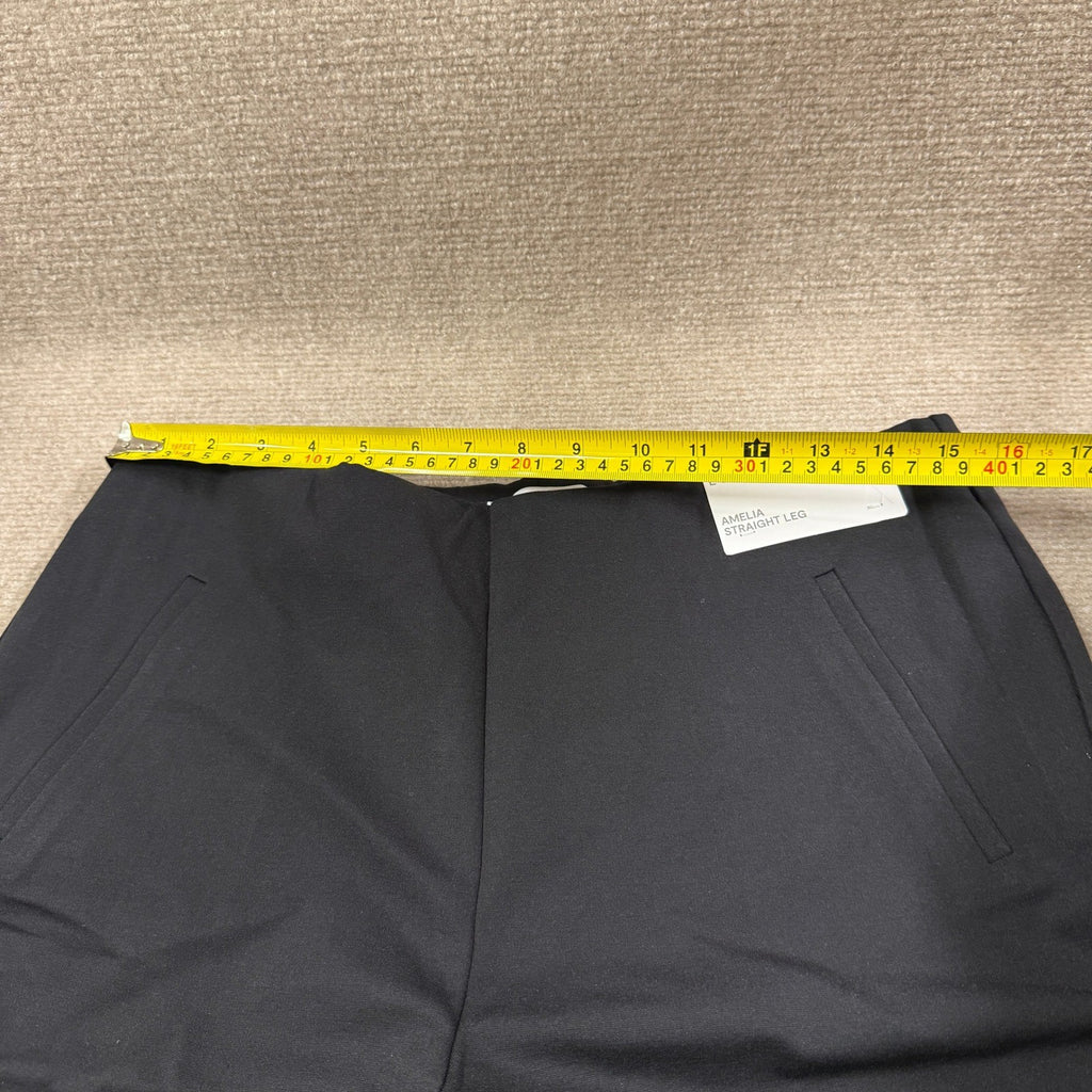 NWT Liz Claiborne Amelia Ponte Women's L Tall Black Straight Pull-On Pant