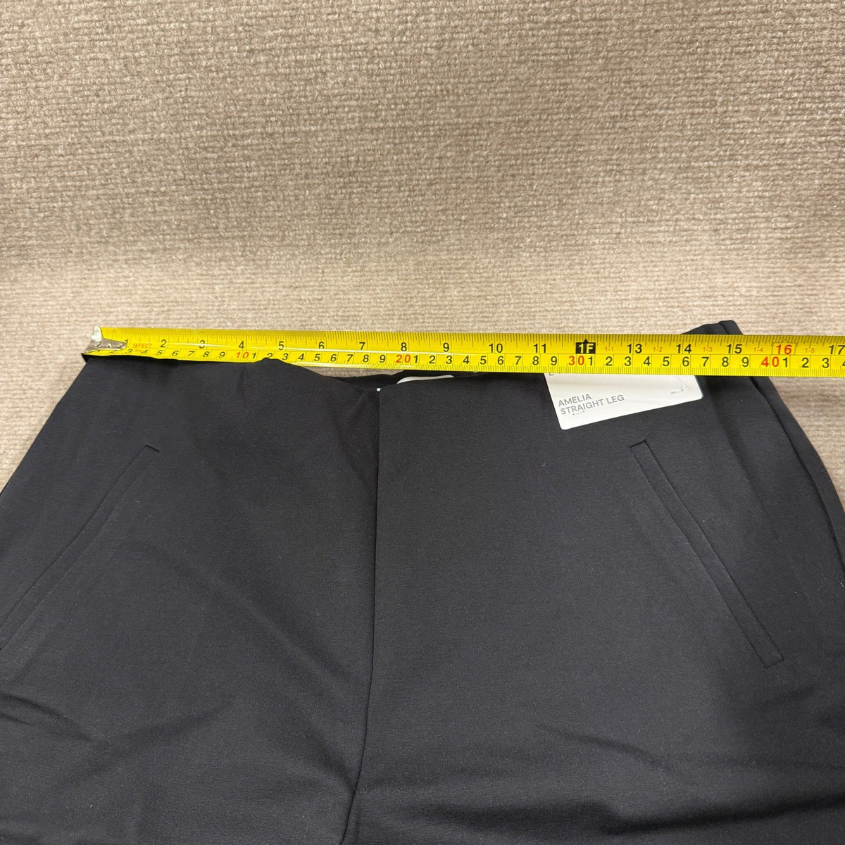 NWT Liz Claiborne Amelia Ponte Women's L Tall Black Straight Pull-On Pant