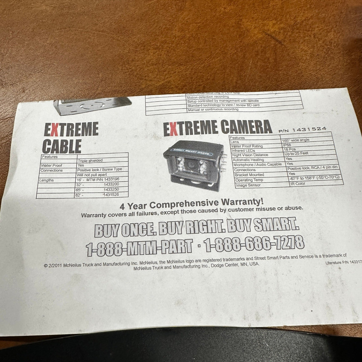 Street Smart Parts 7" Quad Monitor w/ Recording System Truck Camera NO SCREWDRI