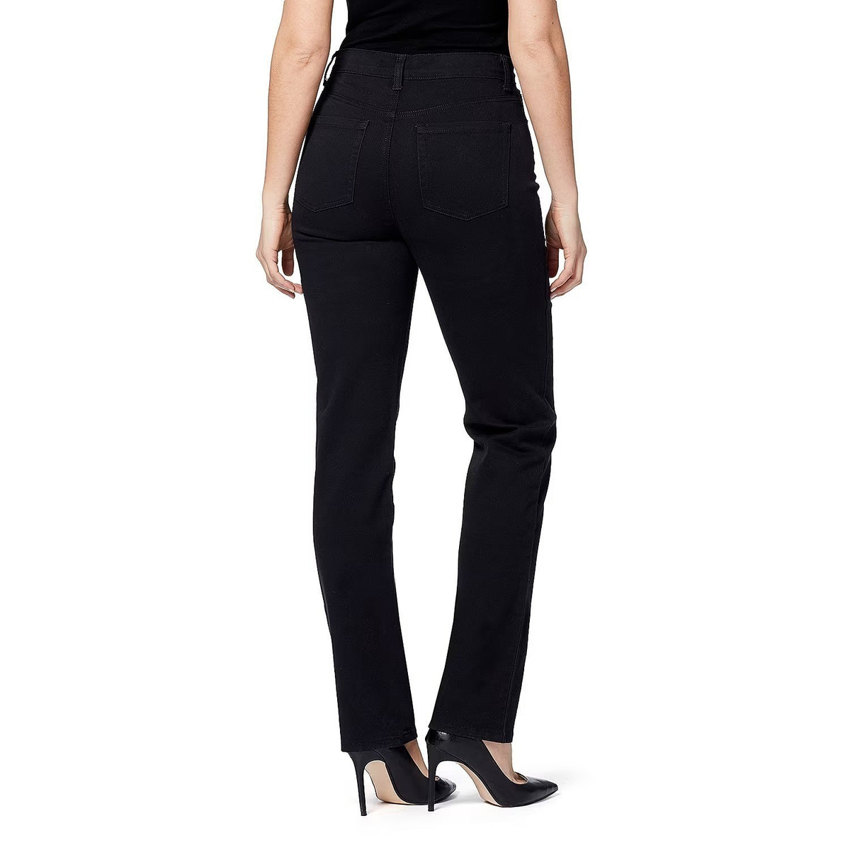 MSRP $48 Gloria Vanderbilt Amanda Womens 14 Petite Short Black Jean High Rise