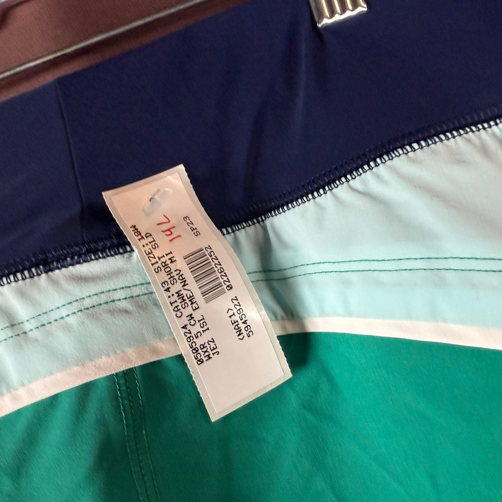 Lands' End Women's 14 LONG 5" Quick Dry Swim Cover-up Shorts Elastic Waist Boar
