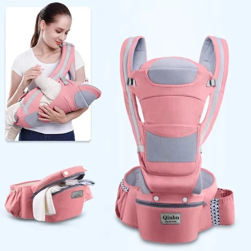 Qinhu Ergonomic Newborn Baby Carrier Backpack Hipseat Sling Wrap Front-Facing