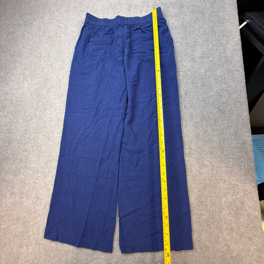 MSRP $44 heipeiwa Women's M Linen Pants Casual High Waist Wide Leg Straight