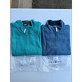 Set of 2 Lands' End Bedford Rib Quarter Zip Mens Sweater Sz L Spade & Evening