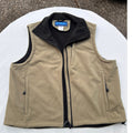 Iceburg Vest Mens Size 2XL Beige Fleece Full Zip Tech Pockets Warm