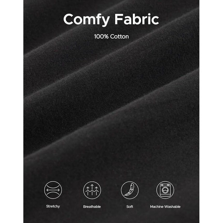 INNERSY 4 Pack Men's M Black Boxer Shorts Loose Fit Soft Cotton Boxers