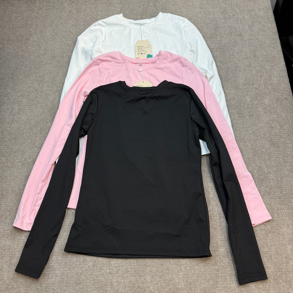 MSRP $42 LessonZoo 3 Pack Girl's 11-12Y Long Sleeve Athletic Shirts with Thu