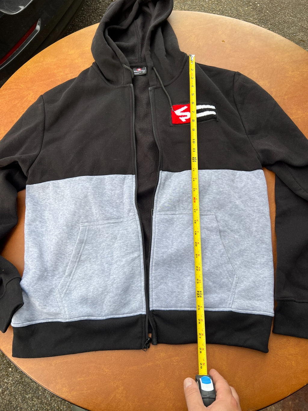 Southpole Men's XL Full Zip Fleece Hoodie Black & Gray #168