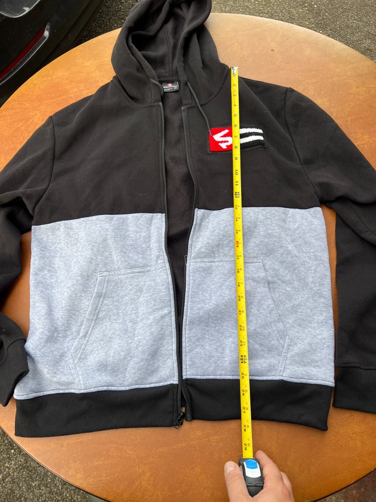 Southpole Men's XL Full Zip Fleece Hoodie Black & Gray #168