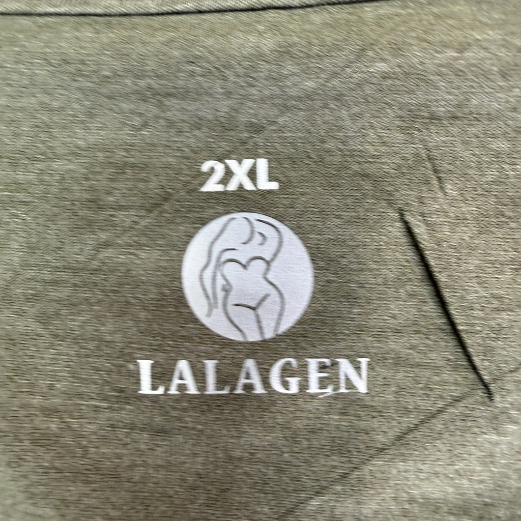 NWT Lalagen Women's XXL Army Green Plus Size Workout Tank Tops Sleeveless Summer
