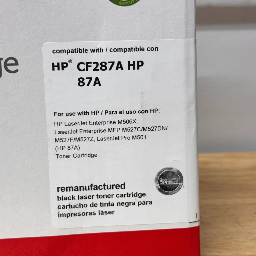 Office Depot Remanufactured Black Laser Toner For HP CF287A 87A DAMAGED BOX