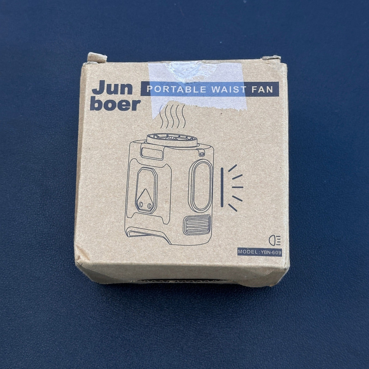 Jun Boer YBN-609 Grey Portable Waist Fan Belt Wearable 10000mAh Rechargeable Po