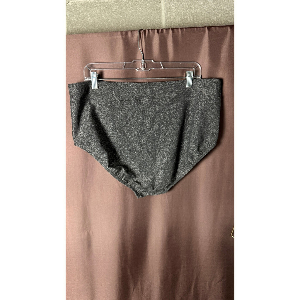 Lands' End Women's 18 Shine High Waisted Black Bikini Bottom