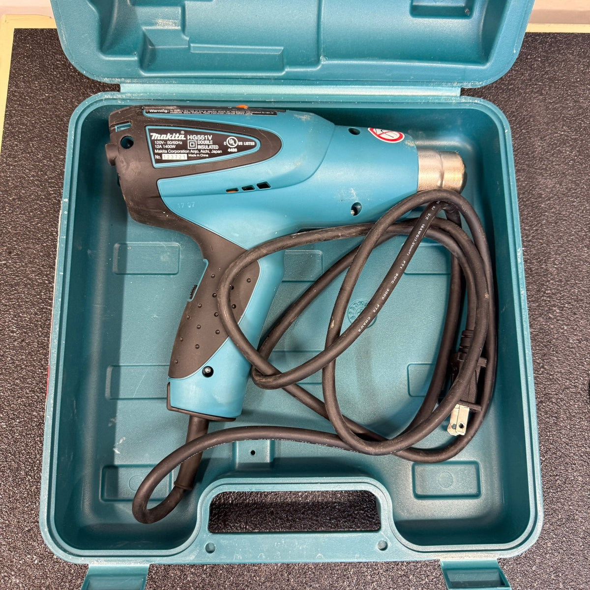 Makita HG551V Heat Tool Variable Temperature Control 12A 1400W w/ Hard Case