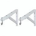 Set of 2 Draper 227216 White Adjustable 18-1/4" - 24" Wall Mounting Bracket