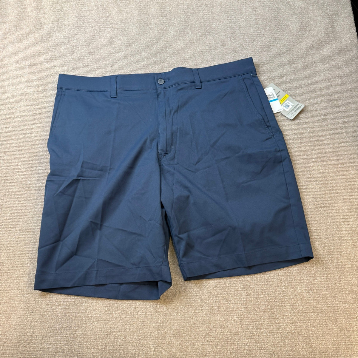 MSRP $65 PGA TOUR Mens 36 Black Iris 9" Mid Rise Moisture Wicking Golf Shorts