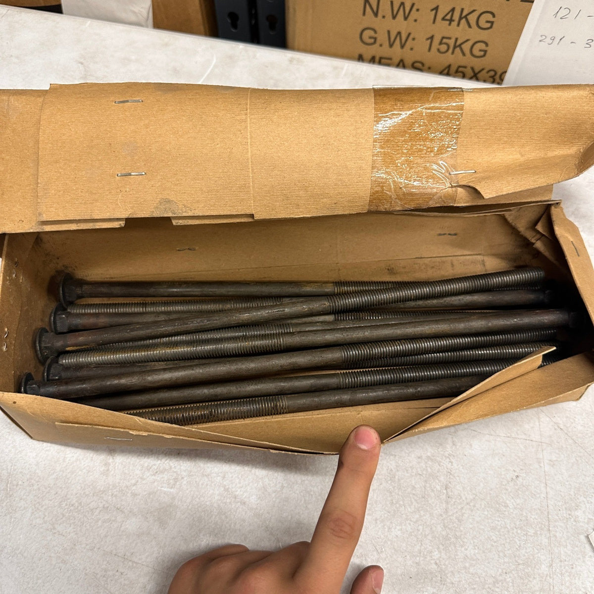 Pack of 10 Perine Danforth 1/2-13 x 14 Carriage Bolts
