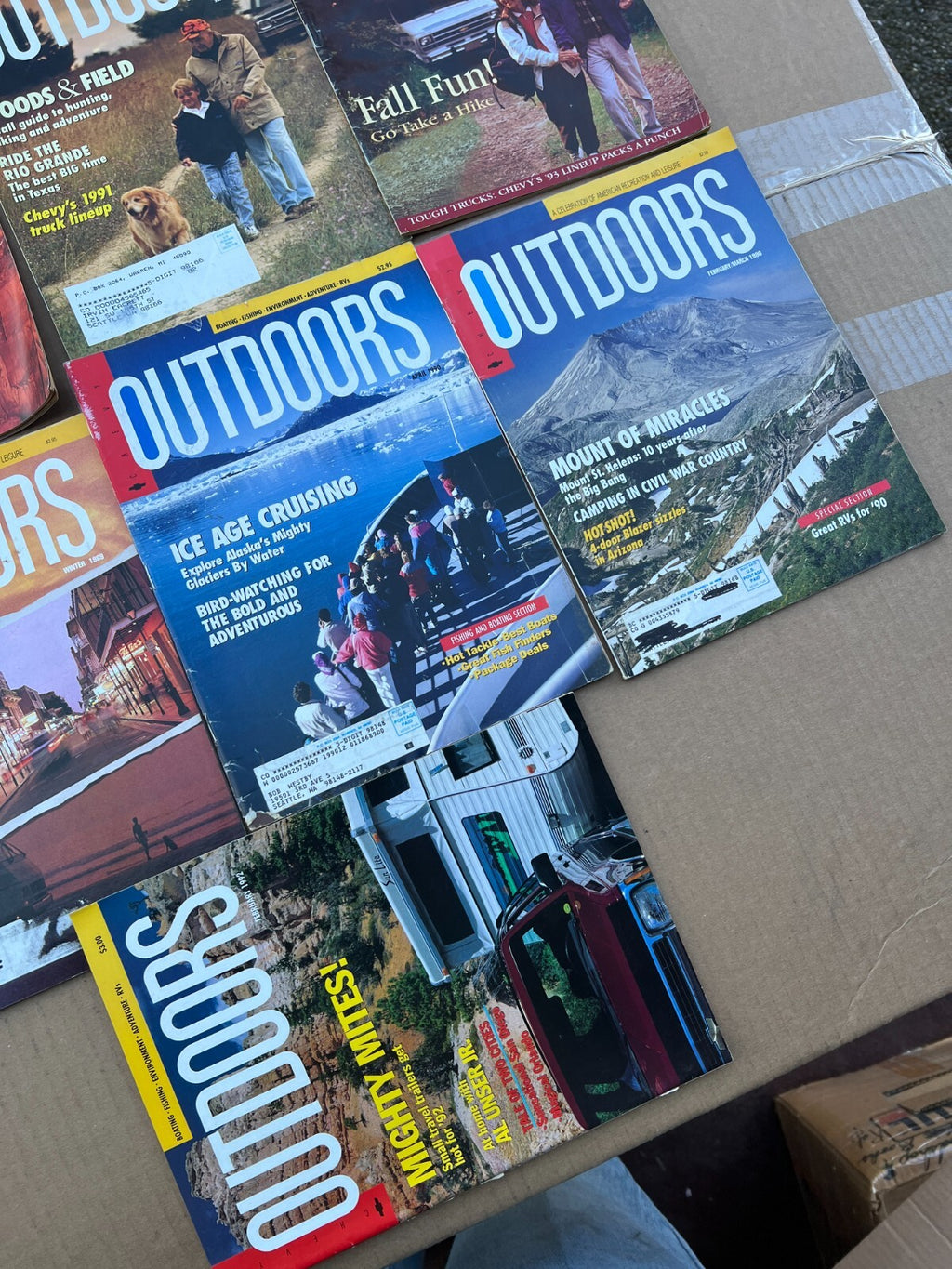 Lot of 13 Chevy Outdoors Magazine 1987-1992 Boating Fishing Adventures