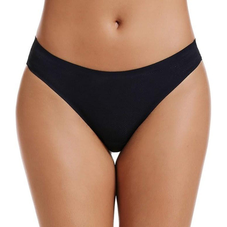 MSRP $18 voenxe 5 Pack L Seamless Women Underwear Thongs,No Show, No Line Wo