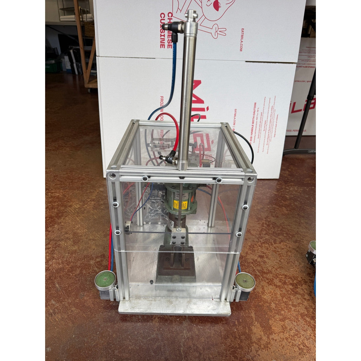 GT Development Pneumatic Benchtop Press Bimba Cylinder Clippard Safety Enclosure