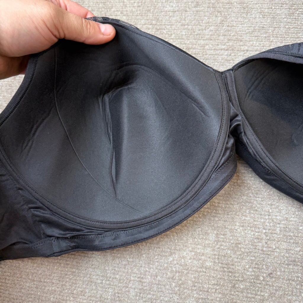 MSRP $48 Bali Breathe Womens 3XL Black Cotton Modal Wireless T-Shirt Bra DF7594