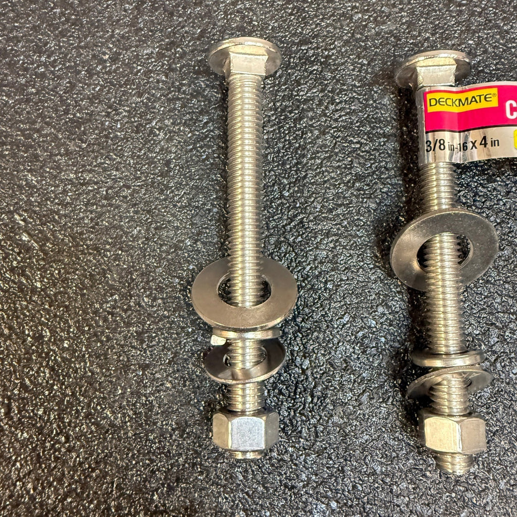 Lot of 4 Deckmate Carriage Bolt 3/8" - 16 x 4" 316 Stainless Steel 1007 680 733