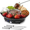 Nostalgia 10 oz Electric Fondue Party Set for Melted Chocolate, Cheese, Sauce o