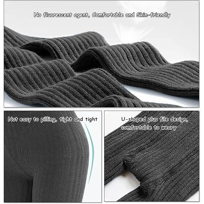 MSRP $19 GENTABY 6 Pack Girls' 1-3Y Tights Cable Knit Pantyhose Soft Cotton