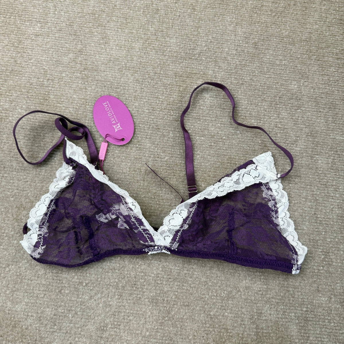 MSRP $35 Avidlove Women's M 2 Piece Sexy Lingerie Set Lace Bra and Panty Sheer