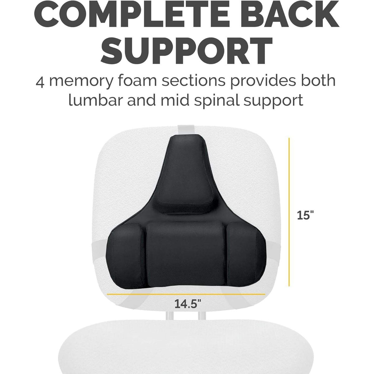 Fellowes 80376 Professional Series Back Support, Black
