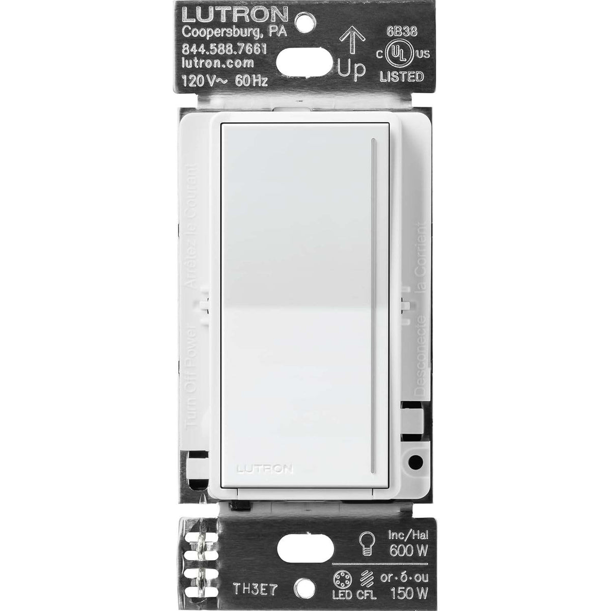 Lutron STCL-153M White On/Off Accessory Switch, Only For Use with Sunnata L