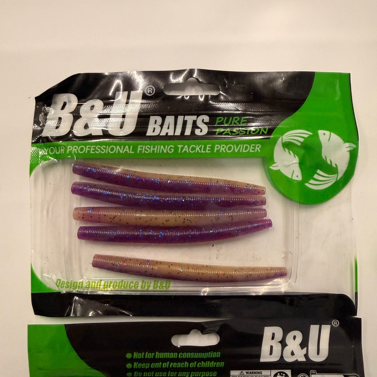 Set of 5 (5 pcs Each) B&U Baits Floating Senko Worms Bass Fishing Lure Soft Plas