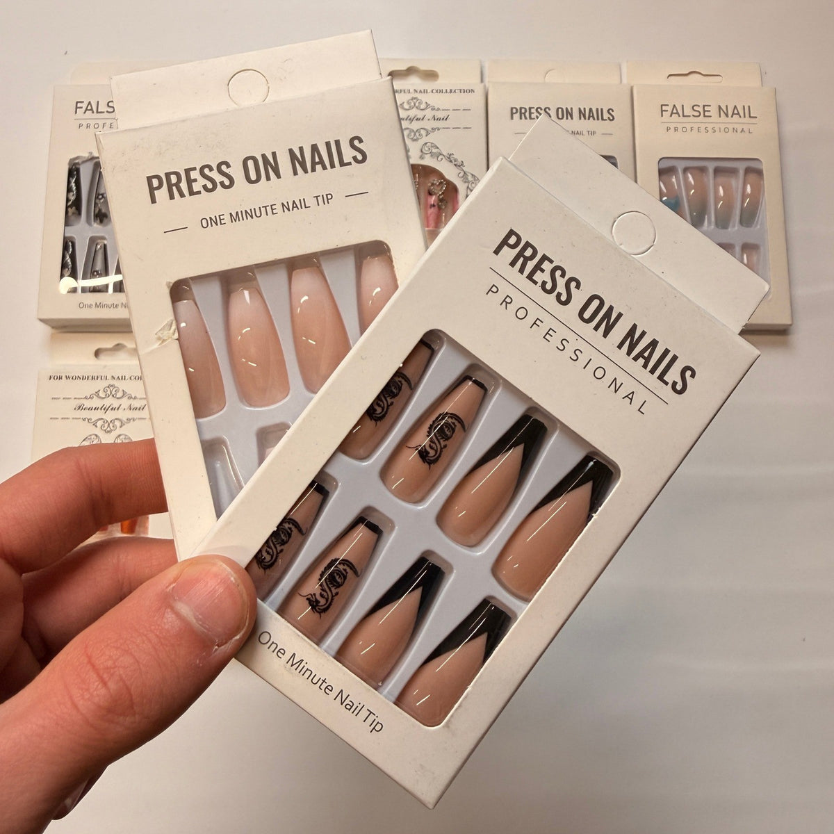 Lot of 10 Pack of 24 New False Press On Nails Assorted Designs and Colors №N27