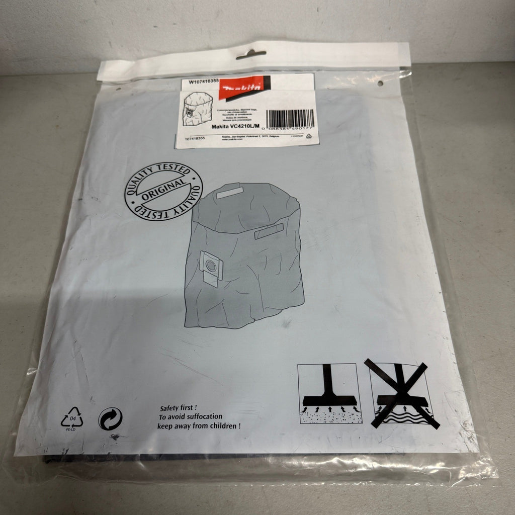 Pack of 5 Makita W107418355 Plastic Disposal Bag for VC4210