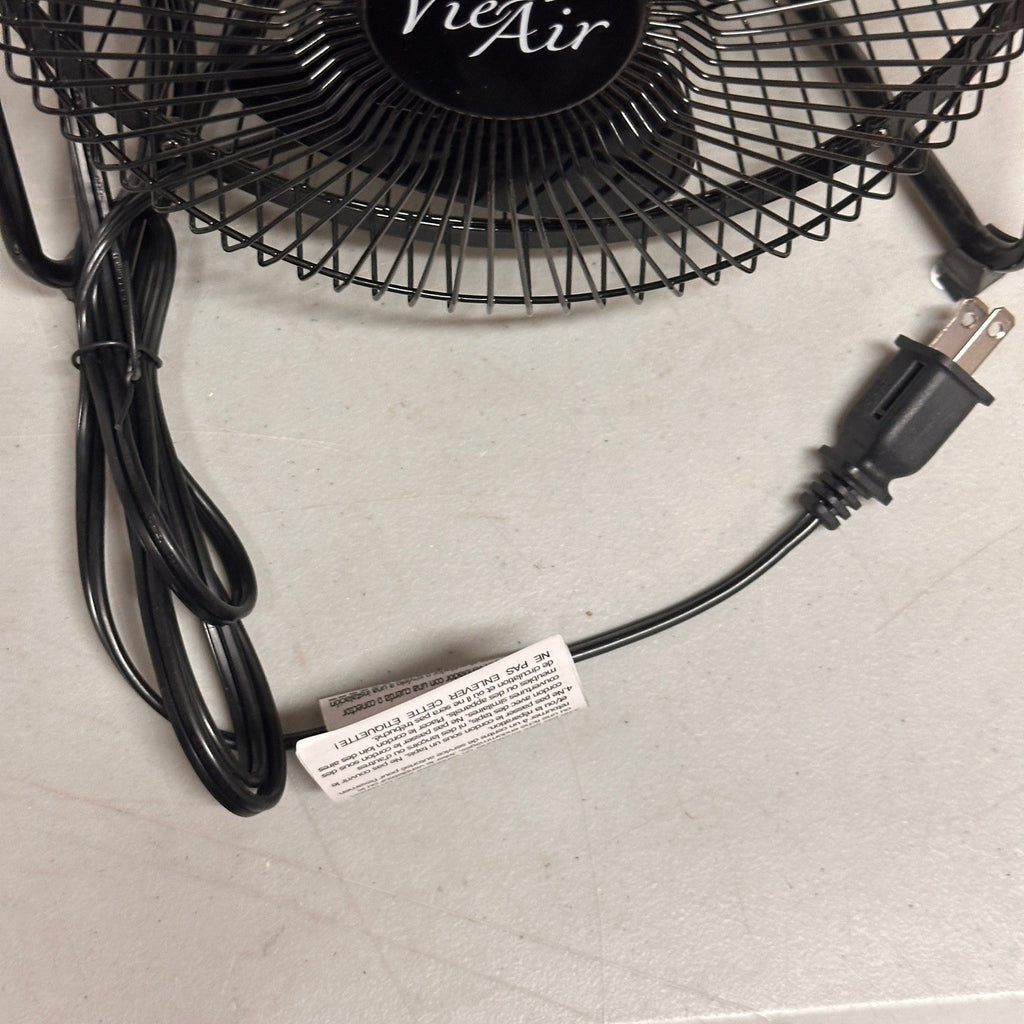 Vie Air 8" High Velocity Metal Desk and Floor Fan, Black