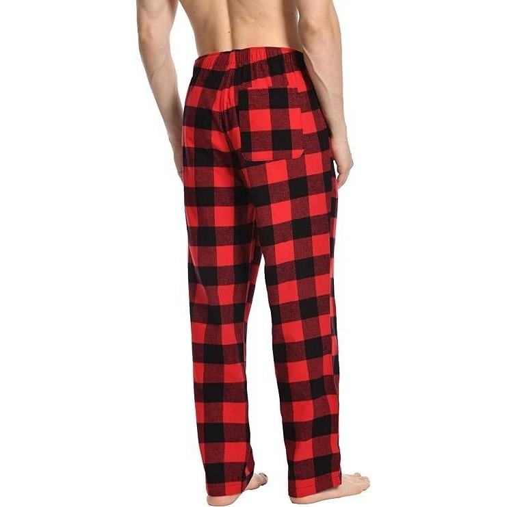 MSRP $25 Nutria Mens XL Flannel Pajama Pants Red Buffalo Plaid Cotton Soft B