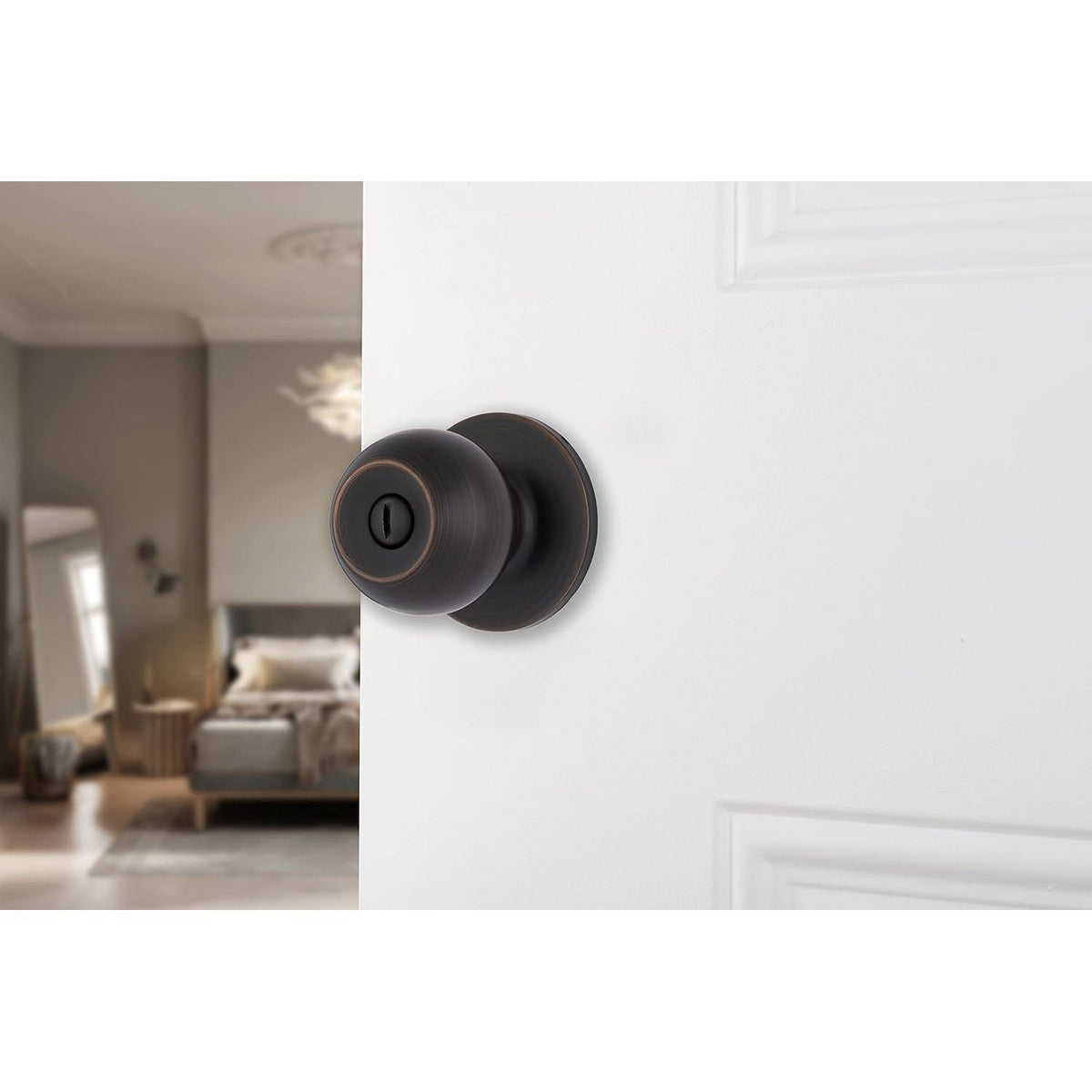 BRINKS E2435-150 Transitional Privacy Locking Interior Ball Door Knob, Tuscan B
