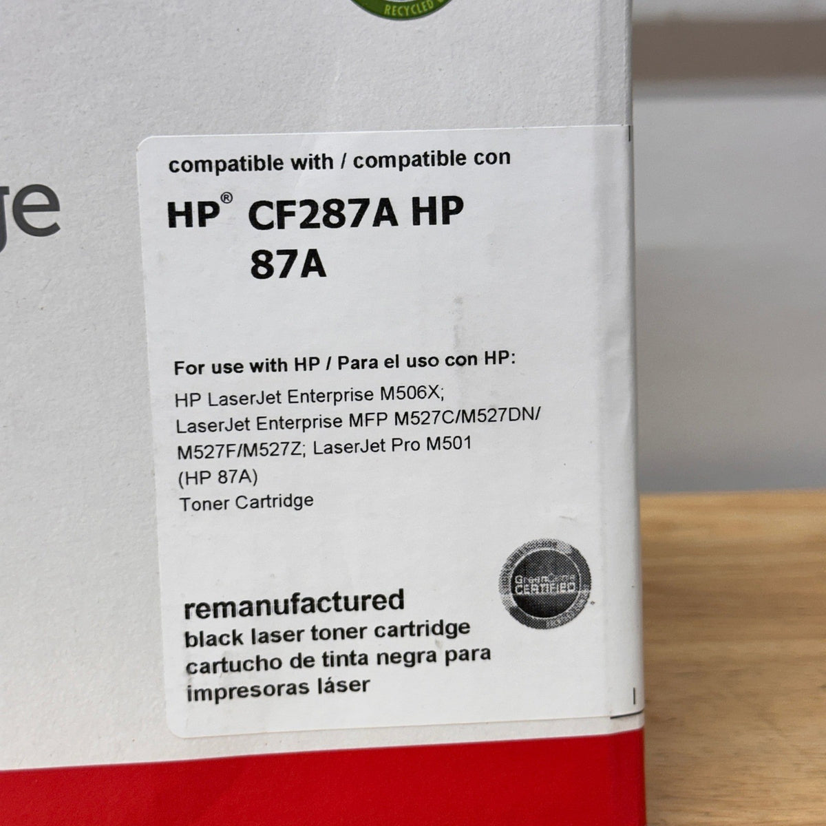 Office Depot Remanufactured Black Laser Toner For HP CF287A 87A DAMAGED BOX