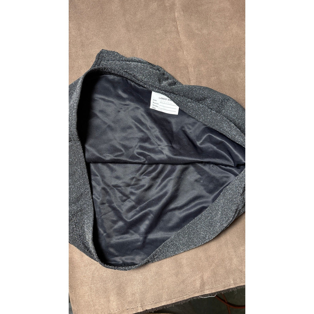 Lands' End Women's 18 Shine High Waisted Black Bikini Bottom