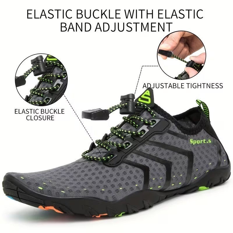 Water Shoes US Womens 12.5 / Men's 11 Gray Quick Dry Barefoot for Swim Diving S