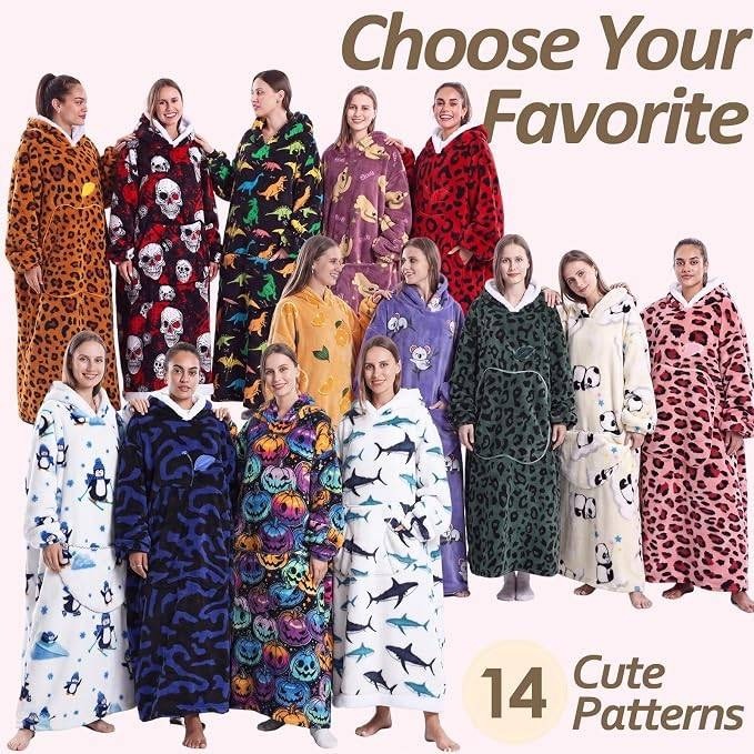 MSRP $36 Capecage Pumpkin Long Wearable Blanket Hoodie with Big Pocket