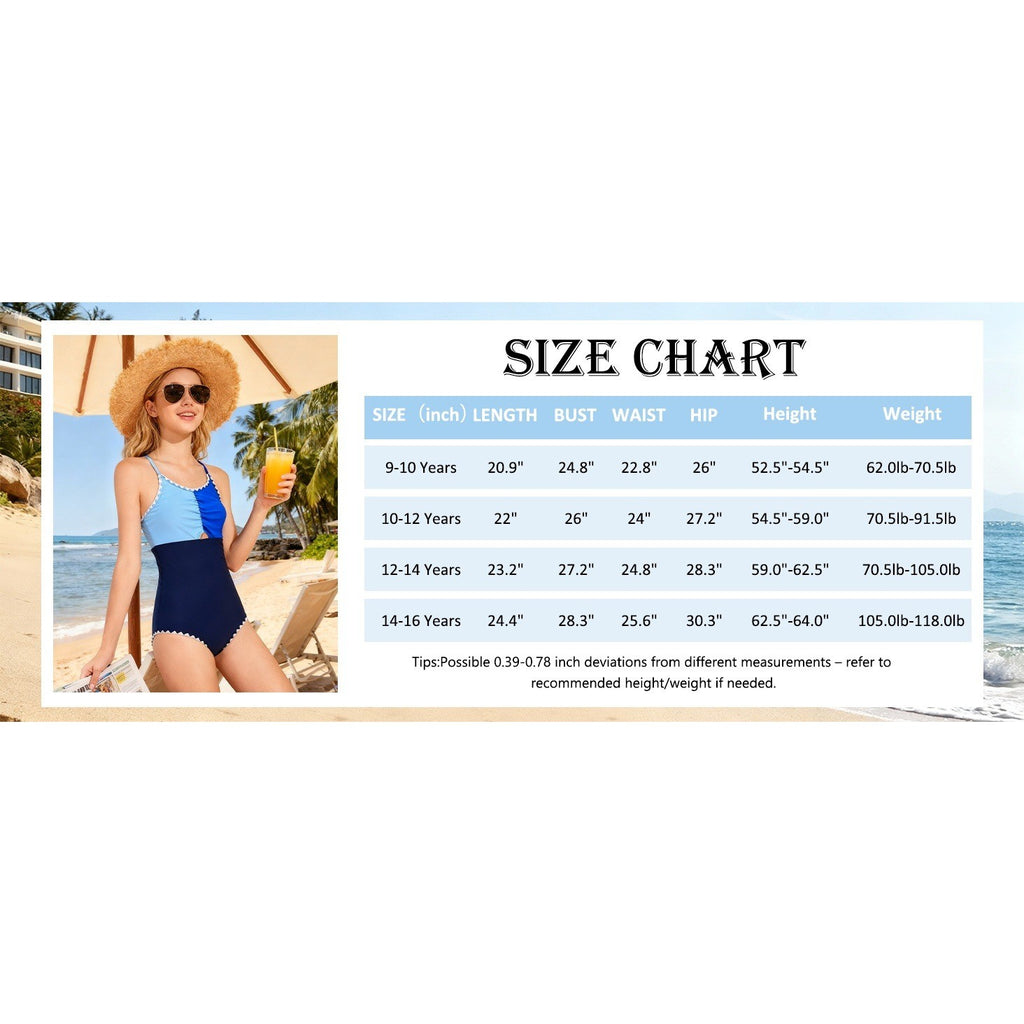 MSRP $23 Kids4ever Girls Light Purple 13-14Y One Piece Swimsuits Contrast Trim