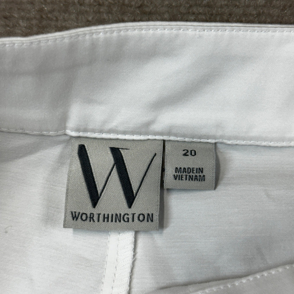 MSRP $68 Worthington Womens 20 White Midi Full Skirt