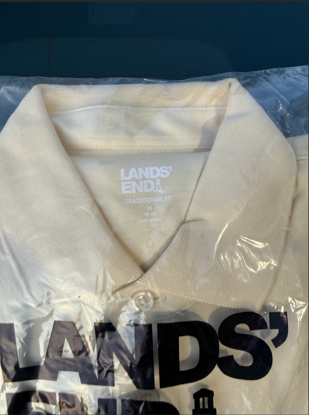 Lands' End Men's M-2XL/T Supima Polo Shirt Short Sleeve Golden Candle Light Regu