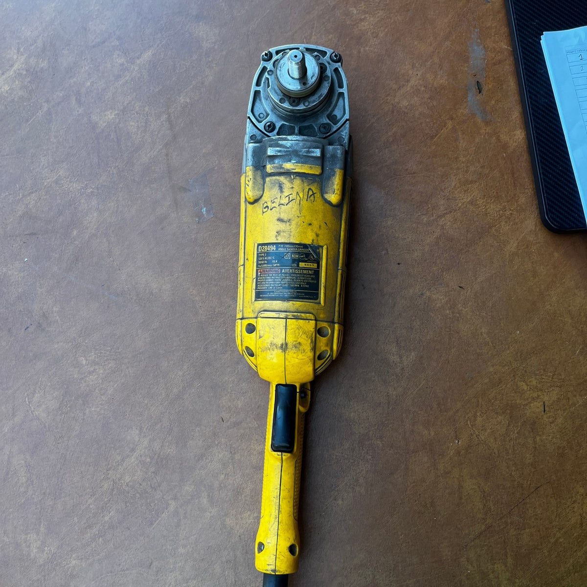 DeWalt D28494 7"/9" Angle Sander/Grinder 6000 RPM 120V 15A Corded